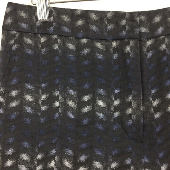 Dennis Merotto Womens Cotton Blend Skinny Striped Printed Pants Black Size 4 - Picture 3 of 7